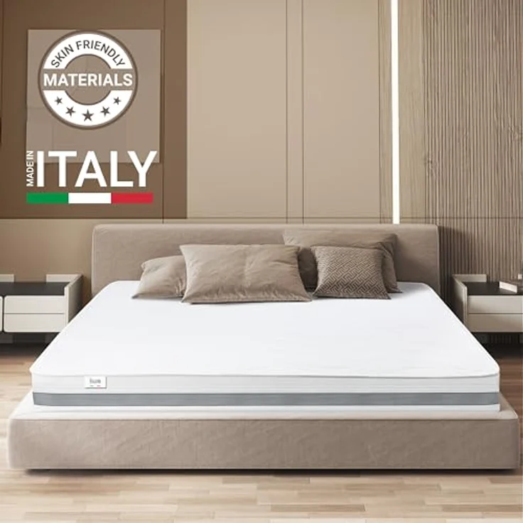 The White Stone Taschenfederkernmatratze 90x190 cm, Weiß, antibakteriell, atmungsaktiv, orthopädisch, Made in Italy – Bild 2