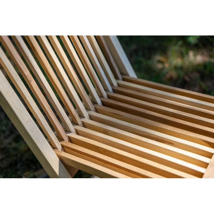 Teakholz Gartenstuhl Klappstuhl ohne Armlehnen MENORCA 39533170 – Bild 2