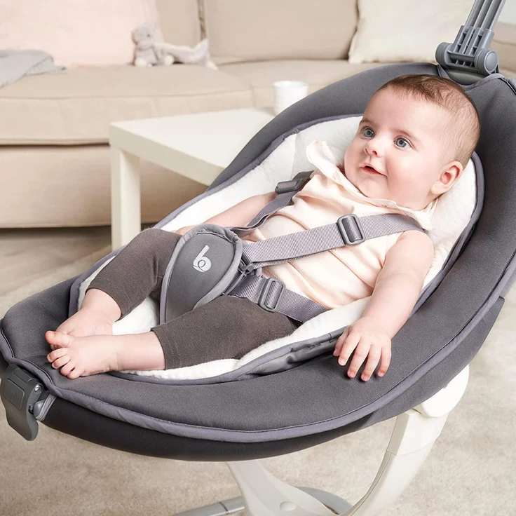 Babymoov Babyschaukel Swoon Motion Zink - inkl. 8 Melodien, 360° Sitzfläche, verstellbare Rückenlehne und Bewegungsmelder – Bild 3