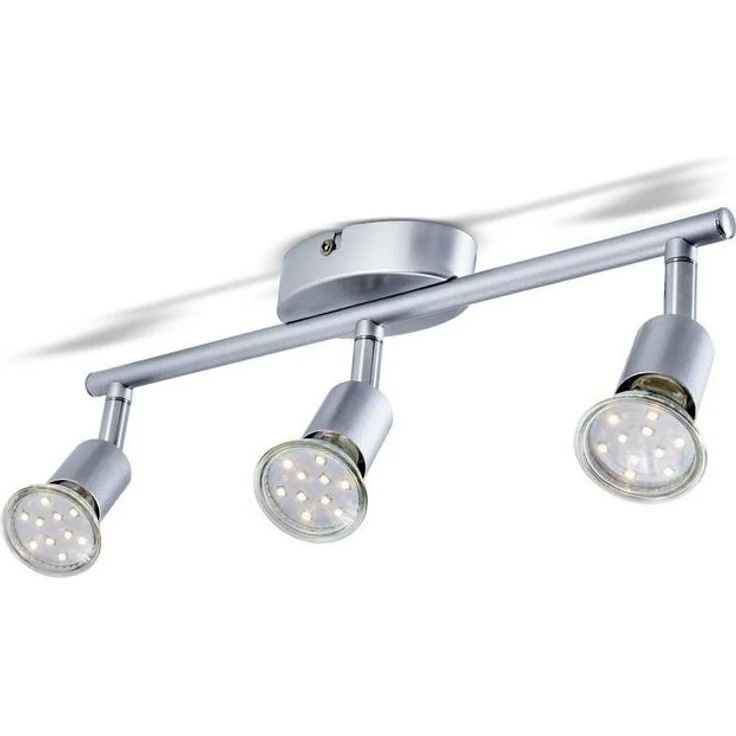 B.K.Licht Deckenleuchte Deckenspot 3x3W 750lm 3000K - 30-01-03-T, LED wechselbar, Titanfarbig Schwenkbar Drehbar GU10 Modern – Bild 4
