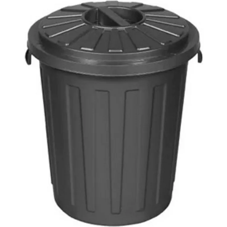  Keeeper Mülltonne mit Deckel, Kunststoff, Graphit-Grau, 23 Liter