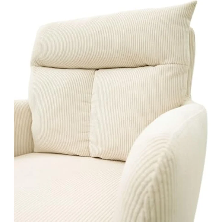 Stolkom Sp.z.o.o. Bistrostuhl Barhocker SOFIA, H 103 cm, Hellbeige, Cord, (2 St), 180 Grad drehbar mit Rückholfunktion – Bild 4