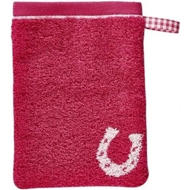 Dyckhoff Waschhandschuh Kinderfrottierserie 'Pferdefreunde' Waschhandschuh 16 x 21 cm Pink – Bild 4
