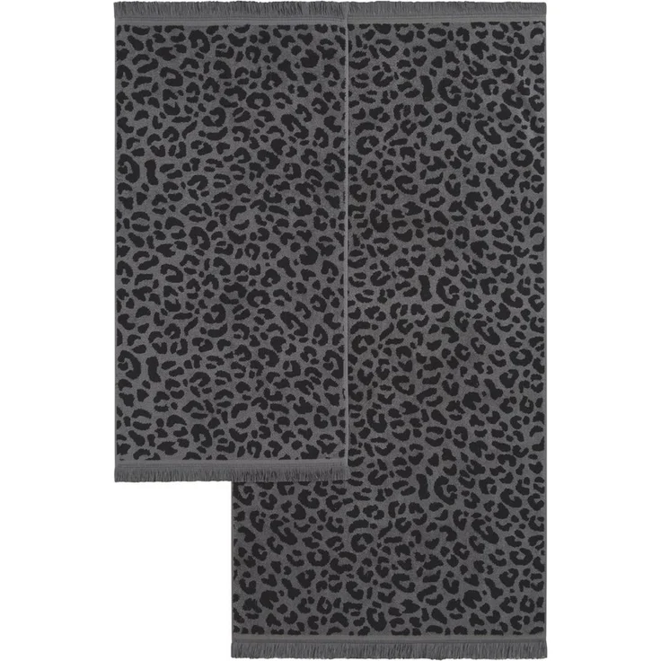 OTTO home Handtuch Set Tiffani, Leopardenmuster, Premium Handtücher 8-tlg, 500 gr/m², Frottier (Set, 8-St), 4 Duschtücher, 4 Handtücher, Animal Print, Leo, modern, mit Fransen – Bild 3