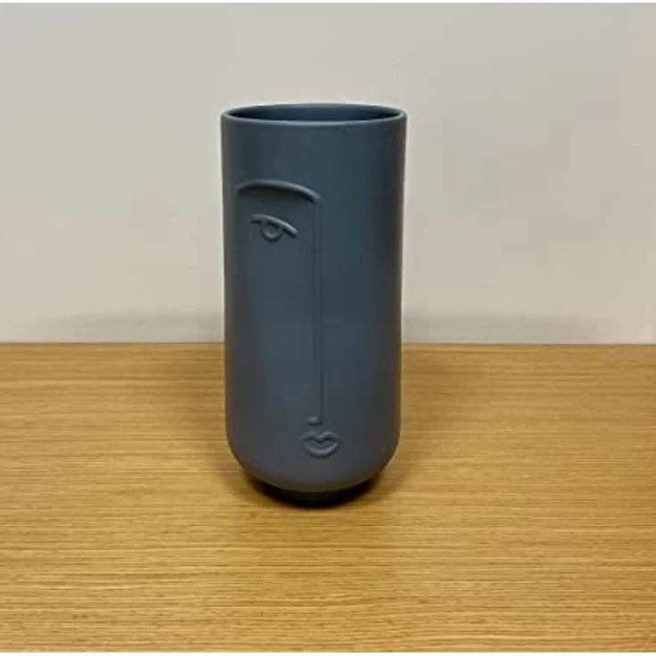 Blumenvase, 13x28 cm, grau – Bild 1