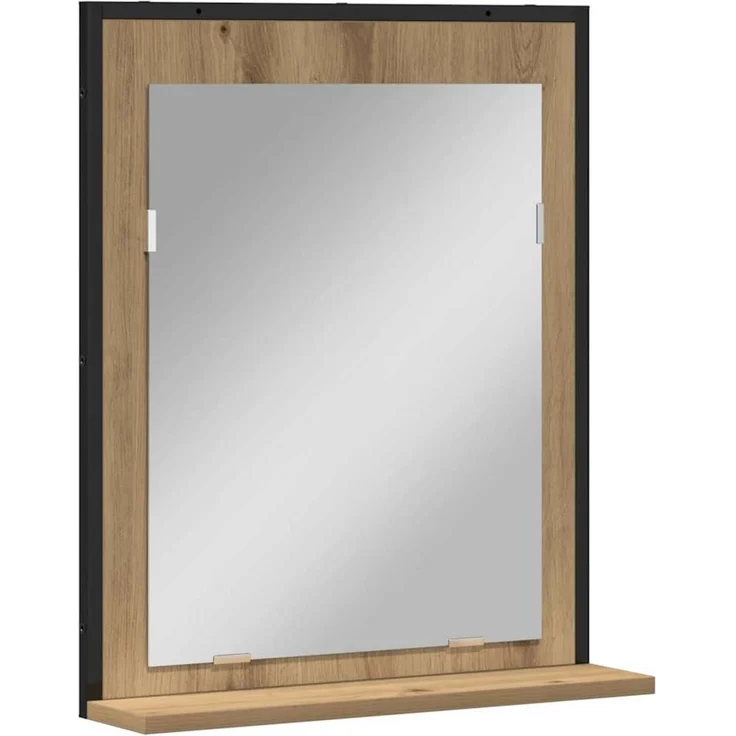 vidaXL Spiegel Artisan-Eiche 50 x 12 x 60 cm Glas und engineered Holz 862221 – Bild 1