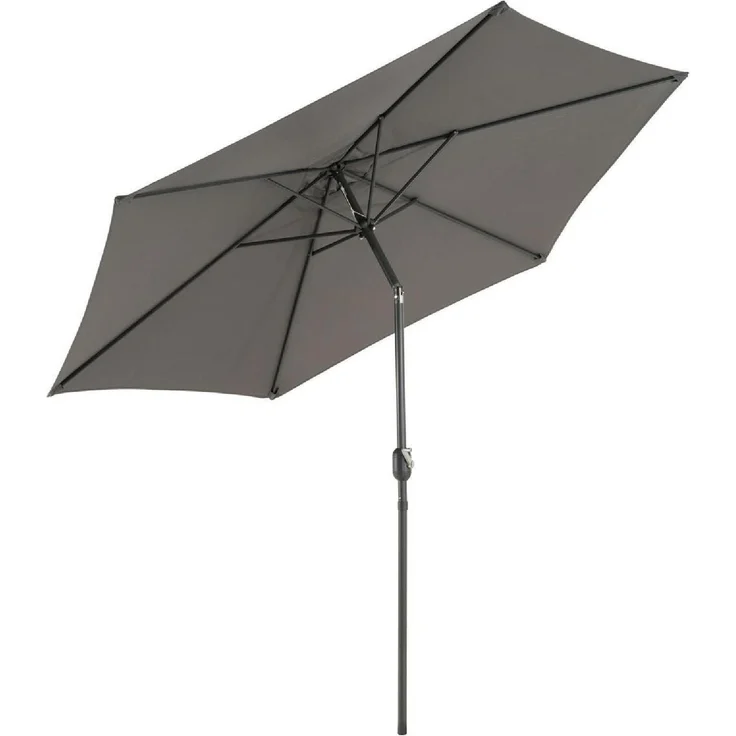 VCM Sonnenschirm 2,90m Anthrazit, neigbar mit Kurbel, wasserabweisend, UV Schutz 50+