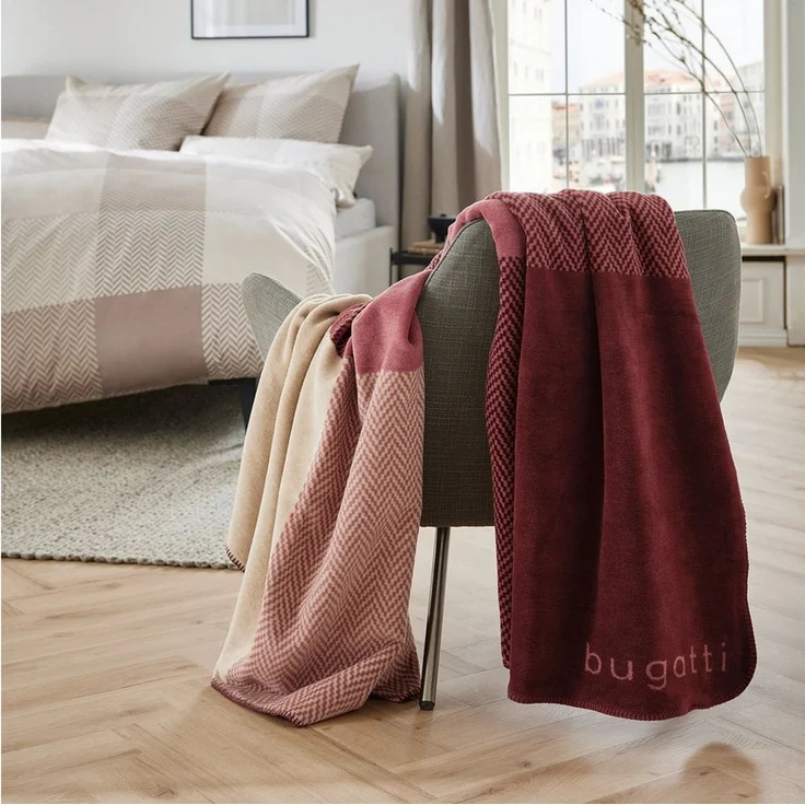 Wohndecke Wohndecke bugatti, bugatti, mit modernem Patchwork-Design – Bild 3