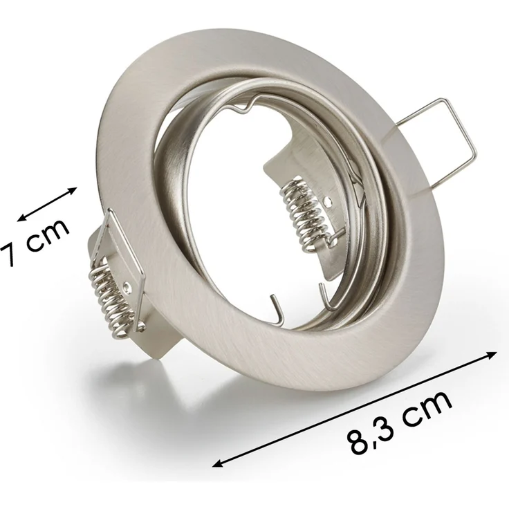 Runde Einbaustrahler Decke im 4er Set schwenkbar Silber matt GU10 – Bild 3