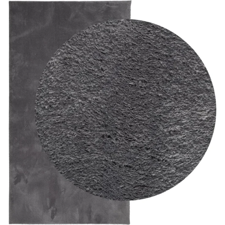 vidaXL Teppich HUARTE Kurzflor Weich und Waschbar Anthrazit 80x150 cm 374995 – Bild 5