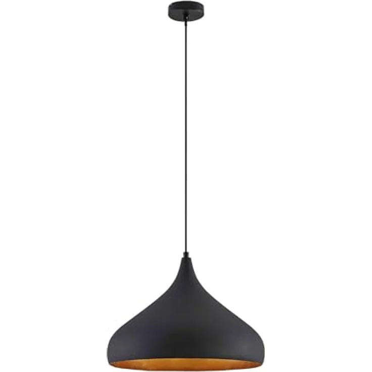 Arcchio Pendelleuchte Lunus, Moderne Hängelampe in Schwarz, 1-flammig, E27, Deckenlampe für Wohnzimmer und Esszimmer – Bild 1