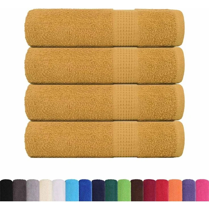 vidaXL Handtücher FROGN 4 Stk. Gold 50x100 cm 360 g/m² 136807 – Bild 2