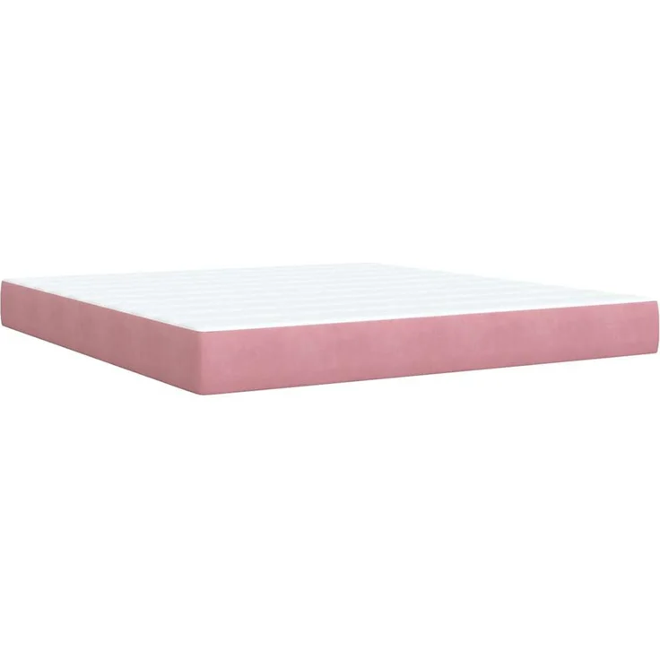 vidaXL Boxspringbett mit Matratze Rosa 180x200 cm Samt 3290123 – Bild 11