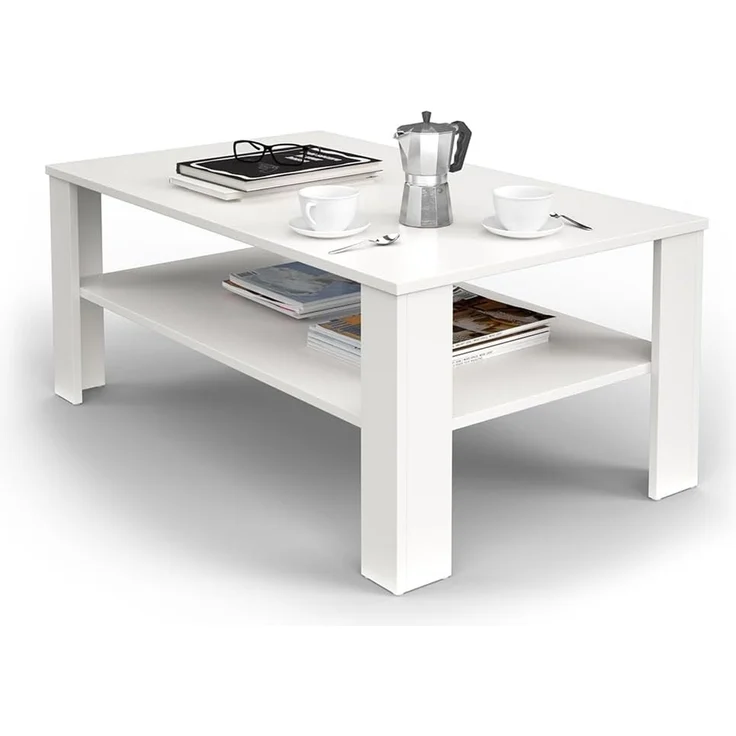 Couchtisch Weiß 100 x 60 cm Vicco – Bild 7