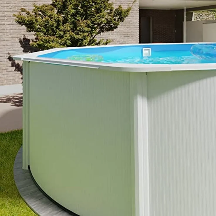 Planet Pool Rundpool Stahlwandpool rund Größe wählbar, 120 cm tief, Sta (Einzelbecken, 1-tlg), verzinkte Stahlwand – Bild 5