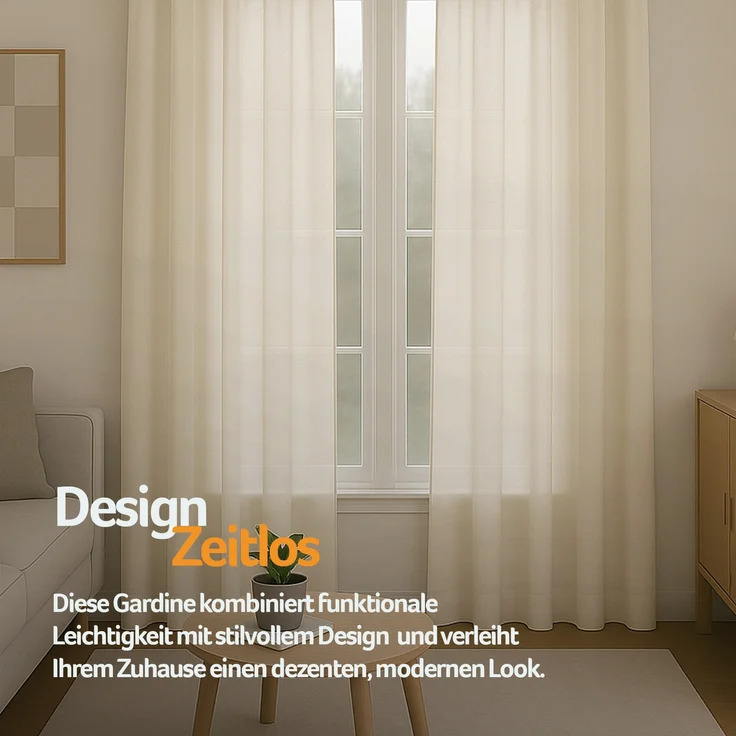 Gardine mit Ösen *** x *** cm ( Breite x Länge ) in ***, blickdichter Vorhang, Ösenvorhang in vielen Variationen 140x245 cm Weiß – Bild 8