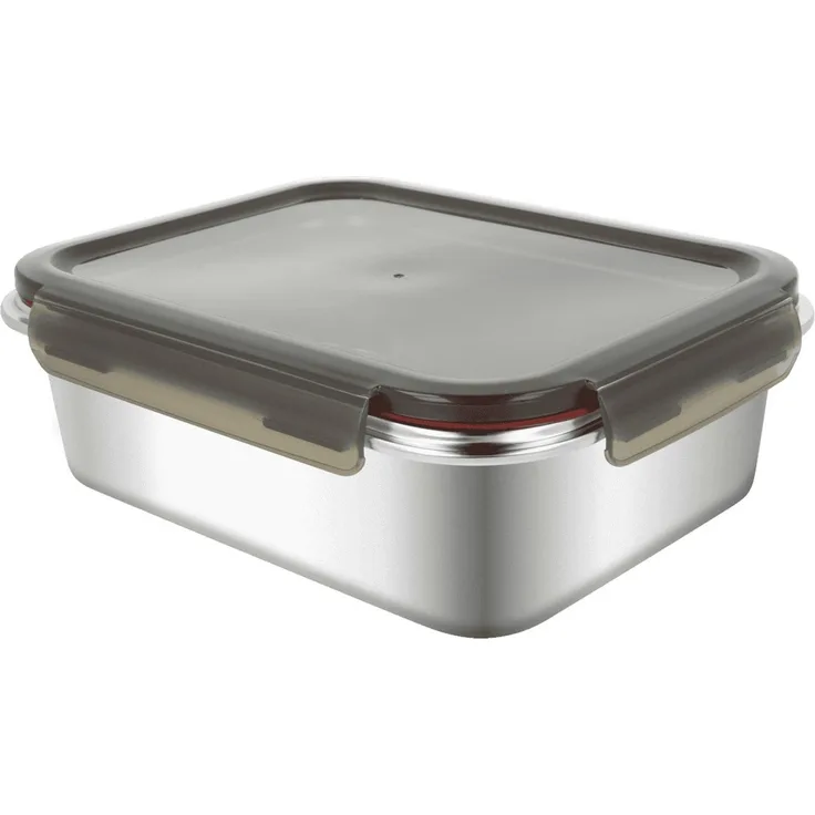 METALTEX 185367000 Frischhaltedose 2,25 L, Edelstahldose mit auslaufsicherem Verschluss