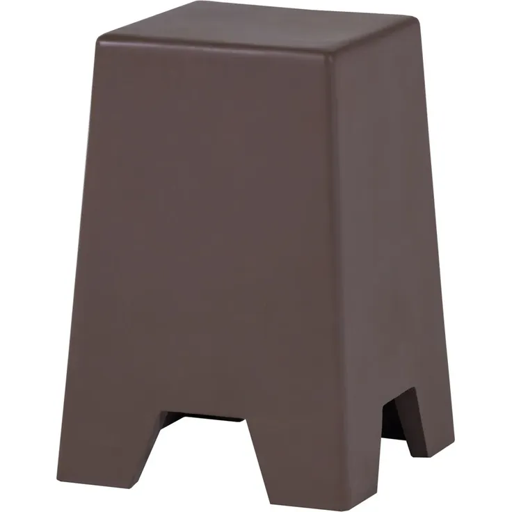 Beistelltisch Zina - Glasfaser Braun, Betonoptik, 36x36 cm