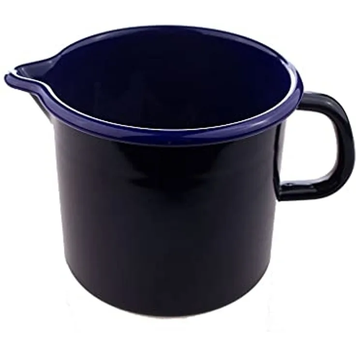 Riess Milch- Schnabeltopf Schwarzblau Ø12cm 1 Liter Induktion