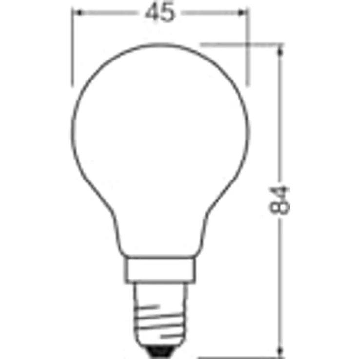 Osram LED Retrofit CLASSIC P in P-Form, LED-Lampe, Glas, Matt, 1,8 W, 250 lm, 2700 K, CRI 80 – Bild 3