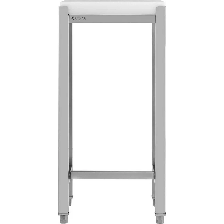 Royal Catering Schneidebrett Metzgerblock Hackklotz Fleischerblock 40 x 40 cm Edelstahl/Kunststoff, Edelstahl, Kunststoff (Polyethylen) – Bild 4