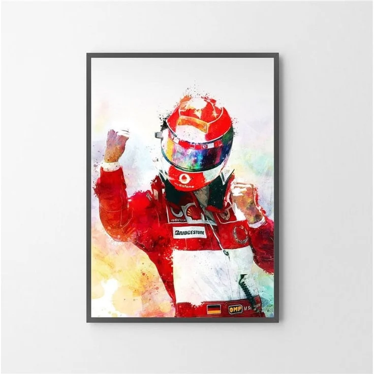 Poster Formel 1 Rennfahrer Helm · Deko Print ohne Rahmen - E / 50x70 cm