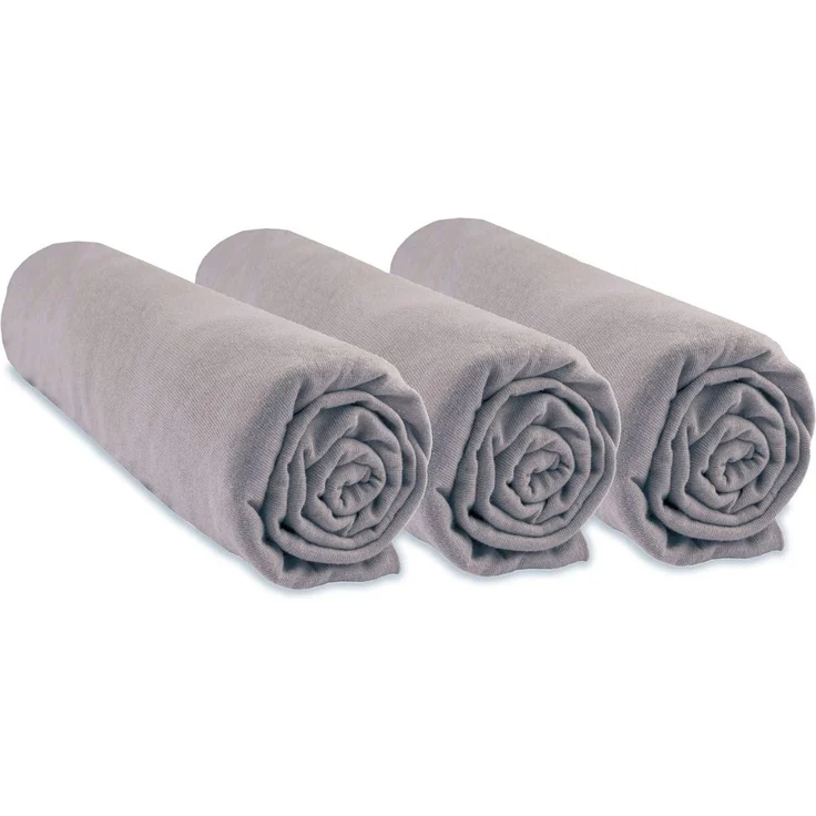 3 Spannbettlaken für Babys, Bio-Baumwolle, 70x140 cm, Haselnuss – Bild 1