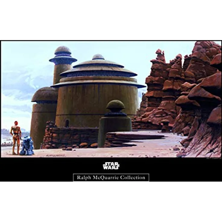 Komar Wandbild Star Wars Classic RMQ Jabbas Palace, Kunstdruck 40 x 30 cm, fotorealistischer Druck auf Premium-Poster Fotopapier, ohne Rahmen