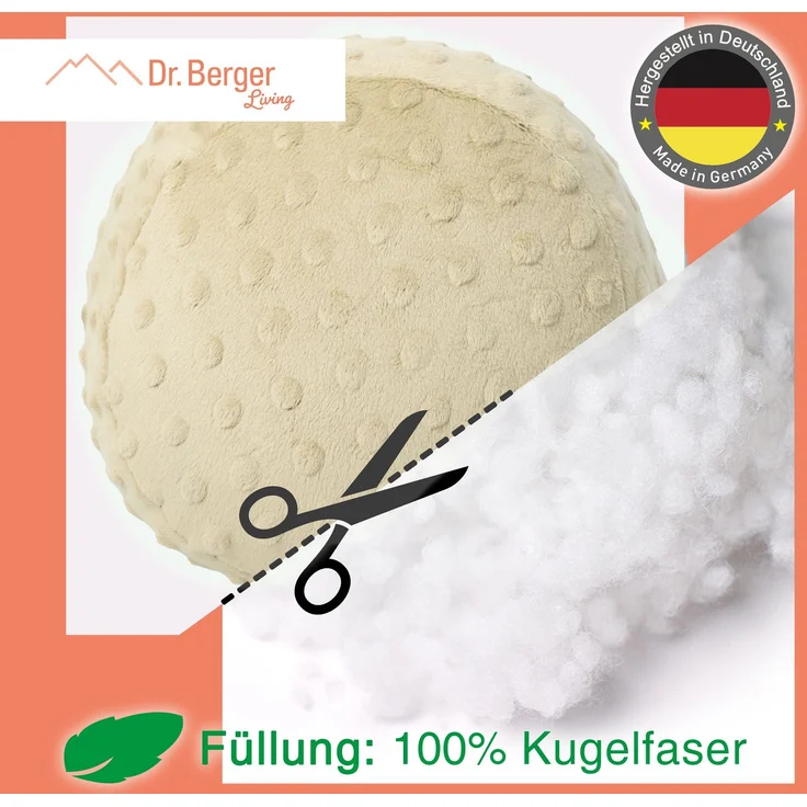 Dr. Berger Nackenrolle Minky Sandbeige 40 x 16 cm – Bild 5