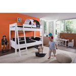 Relita Etagenbett Stefan Buche massiv weiß lackiert mit Tunnel Pirat