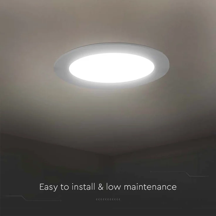LED Einbau Panel, 1980 Lumen, neutralweiß, rund, D 22,8 cm – Bild 6