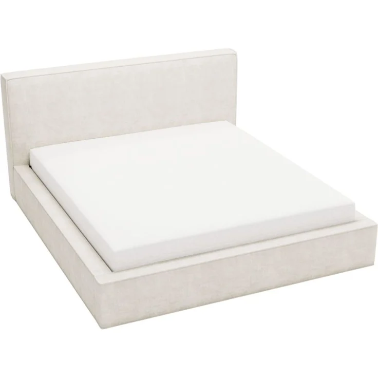 GRAINGOLD Monaco Doppelbett 160x200, Polsterbett mit Bettkasten und Kopfteil, Velour-Stoff, Creme – Bild 2