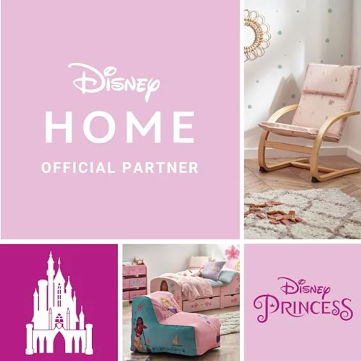 Disney Prinzessin Kindersessel, Gestell aus natürlichem Birkenfurnier, trägt bis 30 kg, klein, hellrosa – Bild 7