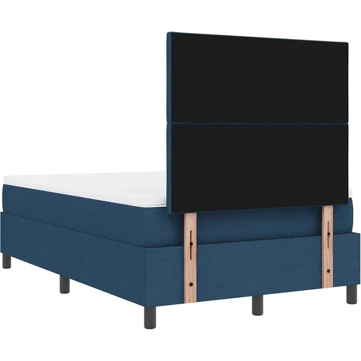 vidaXL Boxspringbett mit LED-Lichtleisten Blau 120 x 200 cm Stoff 3342941 – Bild 10