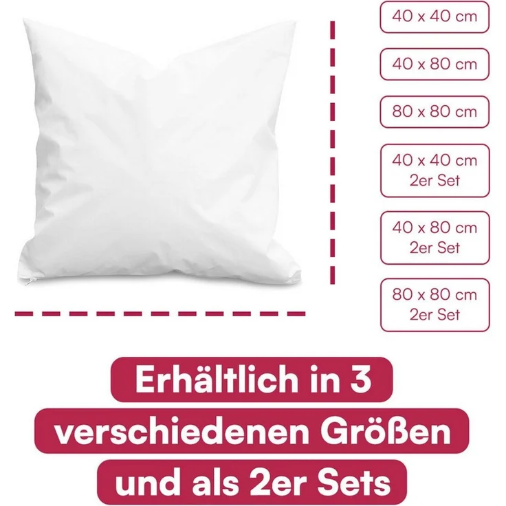 Clinotest Kissenbezug Wasser- und Milbendicht, (2 Stück), Kissenschoner hypoallergen & atmungsaktiv, PU-Bezug waschbar bei 90°C – Bild 2