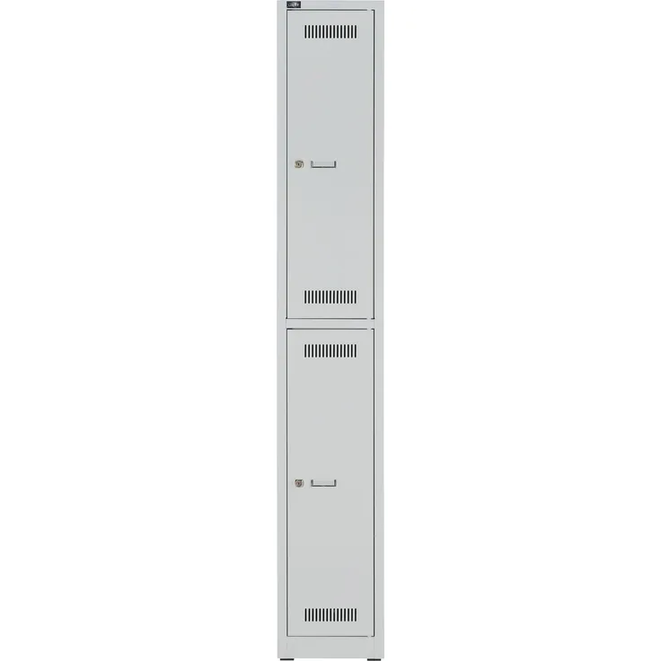 Bisley Garderobenschrank LIGHT, 1 Abteil 300 à 2 Fächer, Farbe lichtgrau