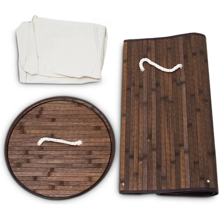 Wäschekorb Bambus rund – Bild 8