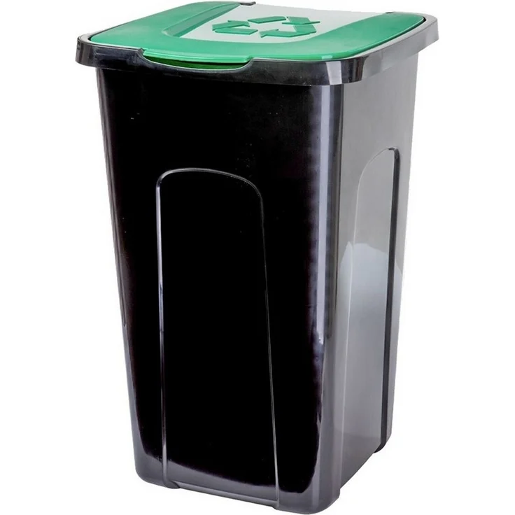 Centi Mülleimer Abfalltonne 50L Recycling Mülltonne mit Klappdeckel – Bild 3