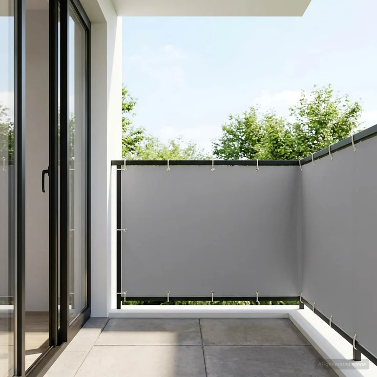 vidaXL Balkon Sichtschutz 150 x 1000 cm Stoff mit PU-Beschichtung 42036285 – Bild 1