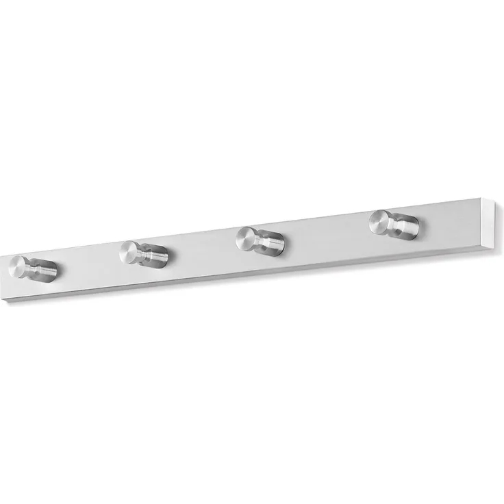 ZACK 50657 "ACCOLO" Garderobenleiste, 4 Haken, Edelstahl matt