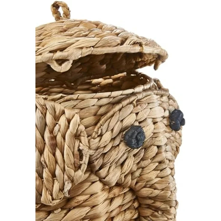 Kobolo Aufbewahrungskorb Dekokorb ELEFANT aus Wasserhyazinthe (mit Deckel) – Bild 4