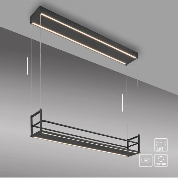 JUST LIGHT 15248-18 SONTURA Pendelleuchte schwarz mit Ablagefläche