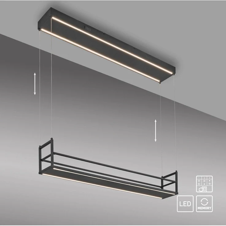JUST LIGHT 15248-18 SONTURA Pendelleuchte schwarz mit Ablagefläche – Bild 1