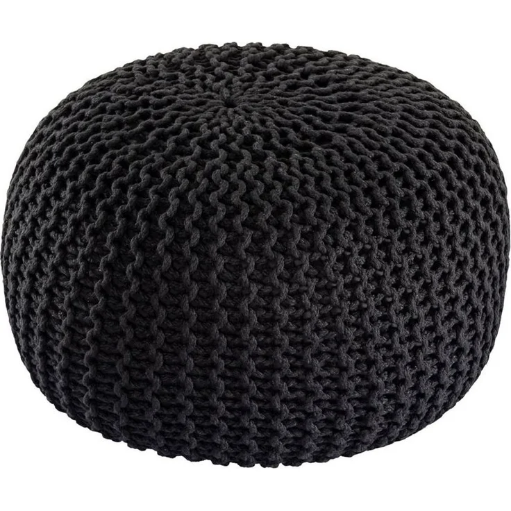 Amagohome Gartenlounge-Hocker PREMIUM Sitzhocker Pouf ø 45cm Strickpouf Indoor u. Outdoor - pflege – Bild 2