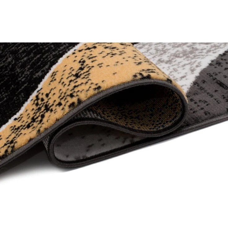 Mazovia Designteppich Modern Teppich Kurzflor Wohnzimmerteppich Robust und pflegeleicht GRAU, 80 x 150 cm, Fußbodenheizung,Allergiker geeignet,Farbecht,Pflegeleicht,Geometrisch – Bild 3