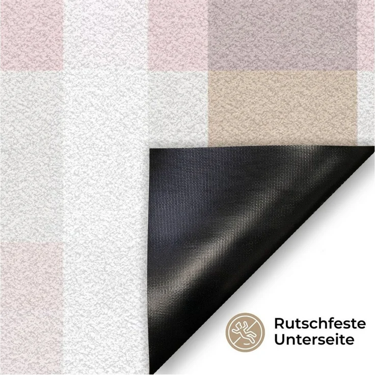 MuchoWow Fußmatte Karomuster - Erdtöne - Minimalistisch, Rechteckig, innen Schmutzfangmatte, Tür, Schmutzfänger Flur, Teppich 60x40 cm – Bild 3