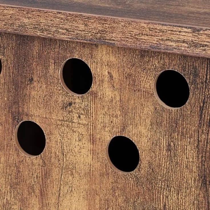 Katzenschrank für Katzenklo mit Tür, braun, 50 x 48 x 50 cm – Bild 8