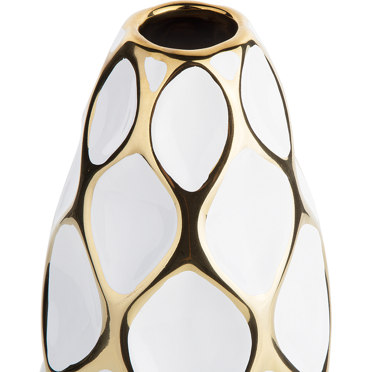 Blumenvase AVILA Steinzeug 36 cm Weiß – Bild 4