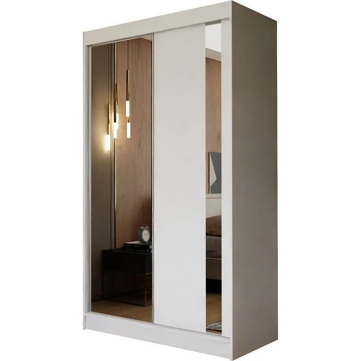 Compleo Schwebetürenschrank mit Spiegel, Modern und elegant Kleiderschrank SANDY 120 oder 150 cm breit