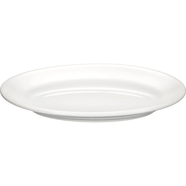 Saturnia Servierplatte Tivoli White, Porzellan, Platte oval Porzellan Weiß 1 Stück